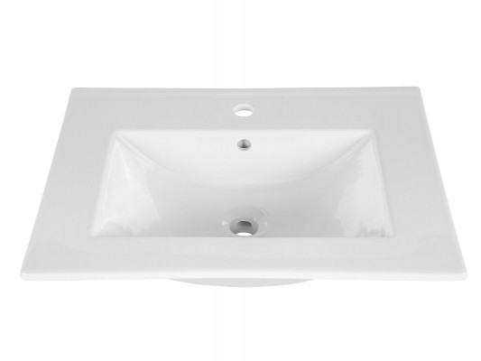 Vanity built-in sink washbasin 81 x 46 cm white vanity