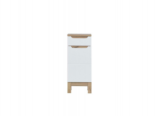 Bathroom cabinet base unit shelves high-gloss white bathroom cabinet