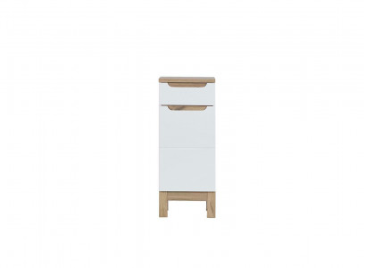 Bathroom cabinet base unit shelves high-gloss white bathroom cabinet