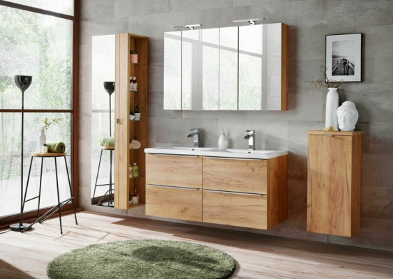 Mirror cabinet wall cabinet bathroom cabinet with mirror 60 cm shelf
