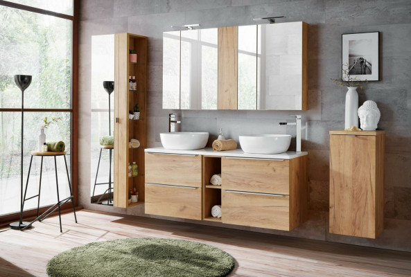 Design bathroom furniture set 8-piece suite cabinet sink
