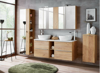 Design bathroom furniture set 8-piece suite cabinet sink