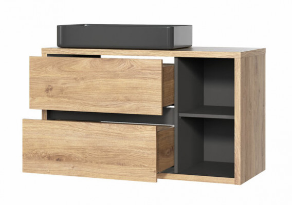 Design bathroom furniture, bathroom 3-piece set, decorative ensemble, cabinet, washbasin
