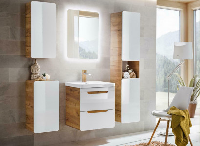 Design bath bathroom furniture 5-piece set, cabinet, washbasin