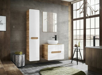 Design bathroom furniture bath set cabinet washbasin lighting
