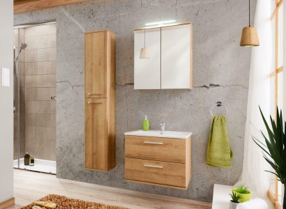 Design bathroom furniture set, 3-piece decoration set, cabinet, washbasin