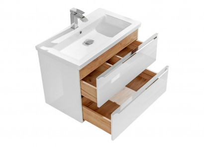 Bathroom furniture set 80cm sink with base cabinet, washbasin drawer, wall cabinet