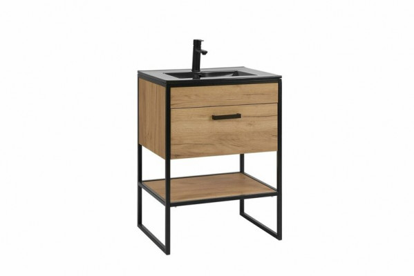 Bathroom furniture set 60cm sink with cabinet washbasin loft style