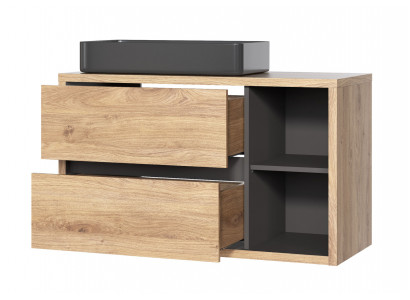 Hanging washbasin cabinet with washbasin 100 cm bathroom cabinet