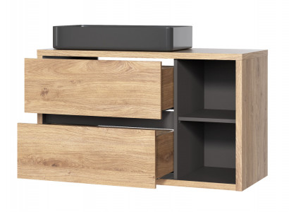Hanging washbasin cabinet with washbasin 100 cm bathroom cabinet