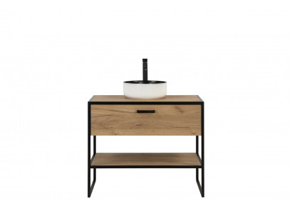 Bathroom furniture set 90cm sink loft vanity base cabinet washbasin drawer