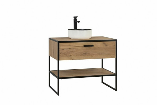Bathroom furniture set 90cm sink loft vanity base cabinet washbasin drawer