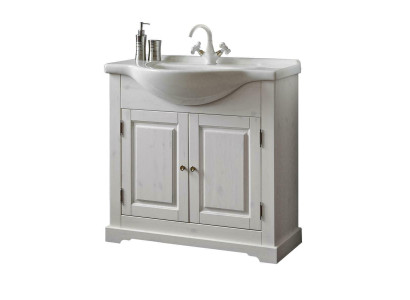 Country House Washstand Luxury Quality Wash Basin Sink with Base Cabinet 85x35x81