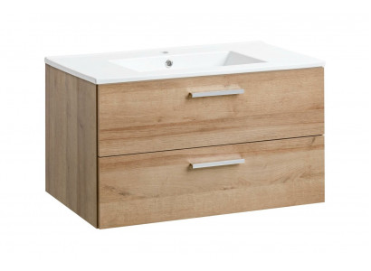 Bathroom furniture set 80cm washbasin with modern base cabinet decorative vanity