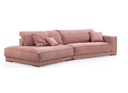 Pink big sofa couch XXL fabric couch living room couches 3-seater furniture