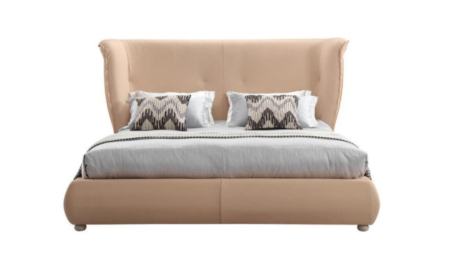 Beige bed bedroom beds double beds wooden furniture leather beds