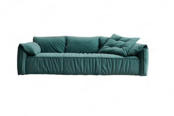 Blue three-seater living room sofas 3-seater couch fabric furniture cloth sofas