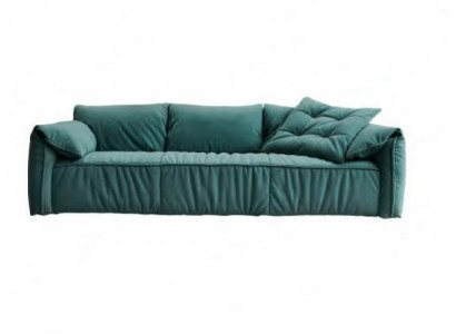 Blue three-seater living room sofas 3-seater couch fabric furniture cloth sofas