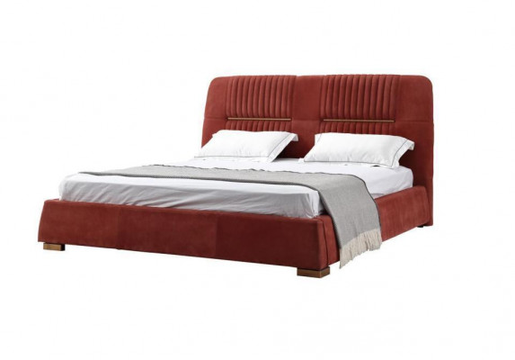 Design red double bed bed frames beds wooden beds textile bedroom bed