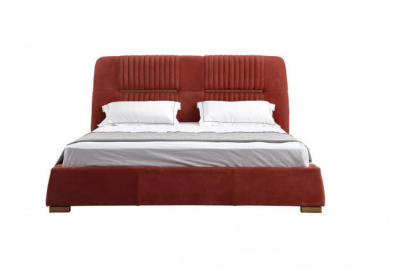 Design red double bed bed frames beds wooden beds textile bedroom bed