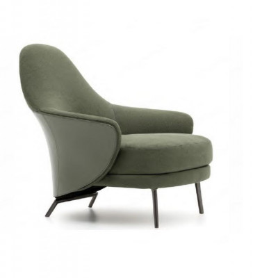 Luxury armchair upholstered chair chaise longue living room dining room green