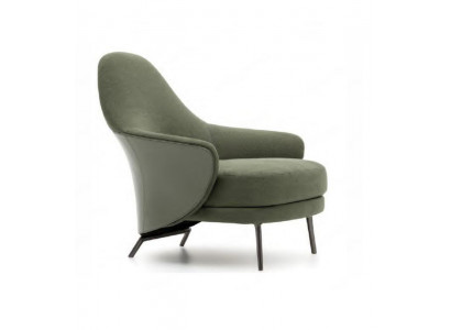 Luxury armchair upholstered chair chaise longue living room dining room green