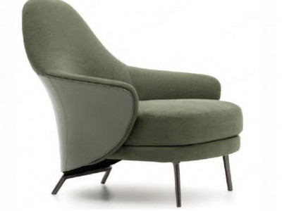 Luxury armchair upholstered chair chaise longue living room dining room green