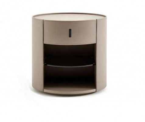 Beige designer bedside luxury nightstand bedroom furniture style