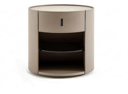 Beige designer bedside luxury nightstand bedroom furniture style