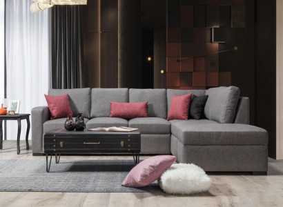 Living room upholstered furniture luxury corner sofa L-shape modern design sofa couch