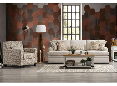 Living room furniture sofa set 2-piece three-seater sofa modern armchair design