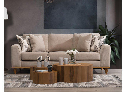 Sofa three-seater living room design modern furniture luxury beige sofas