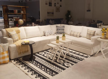 Sectional L-Shaped Modern Sofa Couch Living Room Upholstered Furniture Luxury