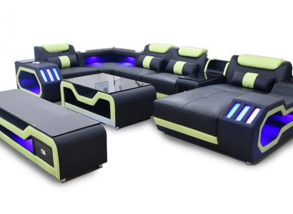 Living room set U-shaped corner sofa coffee table and TV stand modern new