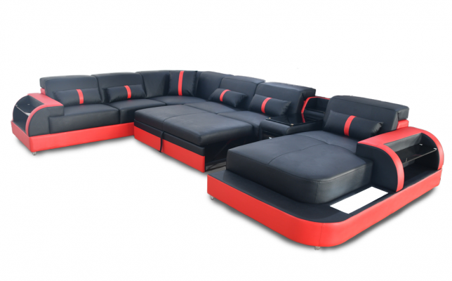 Multifunction Sofa Couch Living Area Sofas Upholstered Sofas LED Bed Function