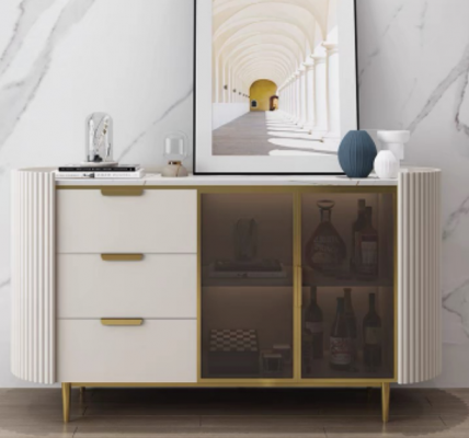 Designer sideboard cupboard living room shelf stainless steel luxury board