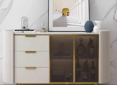 Designer sideboard cupboard living room shelf stainless steel luxury board