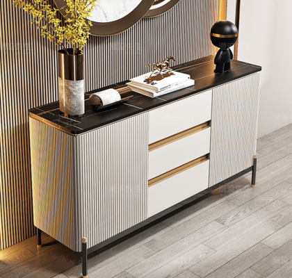 White Dresser Sideboard Wooden Cabinet Furniture Interior Buffet Luxury New