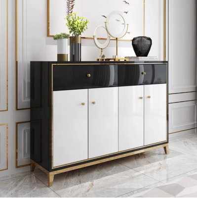 White Modern Sideboard Cabinet Dresser Dining Room Wood Luxury New