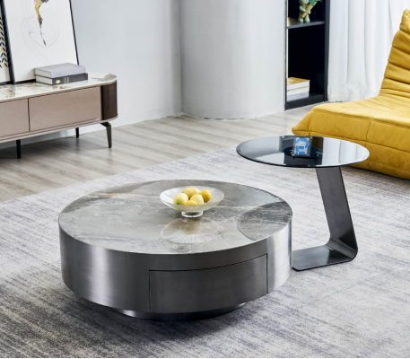 Side table tables designer living room coffee table set 2 pcs. furniture