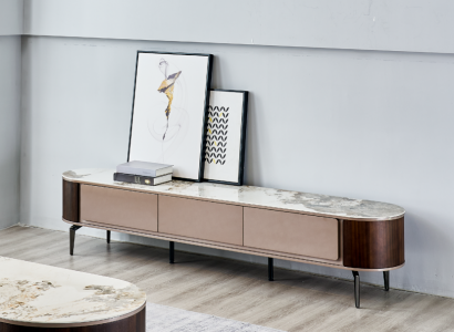 Sideboard TV Cabinet Lowboard Wood Modern Stand Living Room RTV New