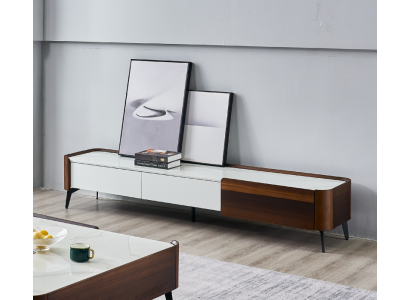 TV stand RTV lowboard white table wood modern living room sideboard