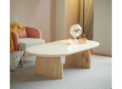 Coffee table table side table living room wood modern luxury beige new