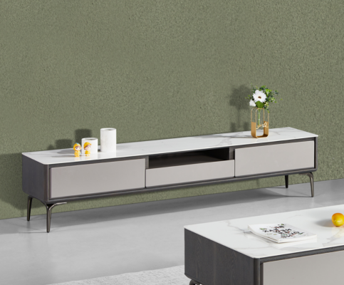 Modern lowboard luxury furniture RTV TV stand living room furniture gray