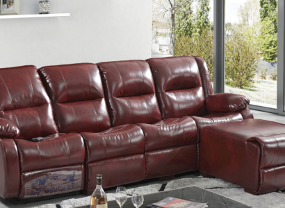 Sofa 4-seater upholstered faux leather living landscape sofas pouffe luxury furniture new