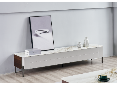 RTV lowboard TV stand sideboard wood modern white living room new