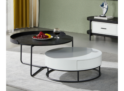 Couch table coffee side table design luxury round tables 2x set modern new