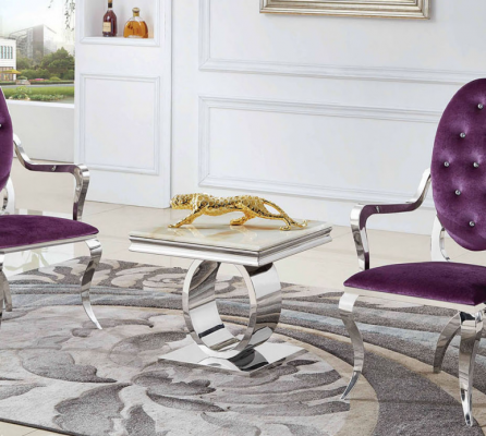 Coffee table design style silver table living room modern furniture stainless steel
