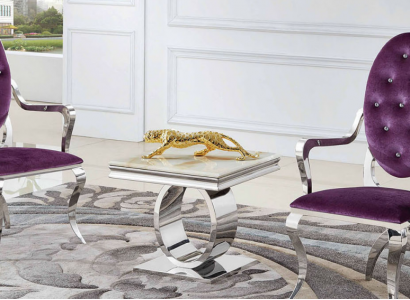 Coffee table design style silver table living room modern furniture stainless steel