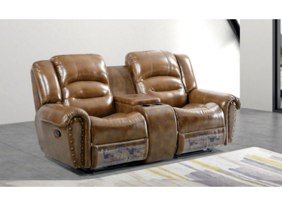 Sofa 2-seater design sofa upholstered couches couch modern luxury brown new